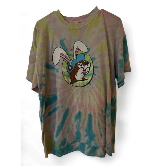 Buc-ee's 2022 Easter Pastel Tie-Dye T-Shirt "But Did You Dye?" Sz XL - Picture 1 of 2